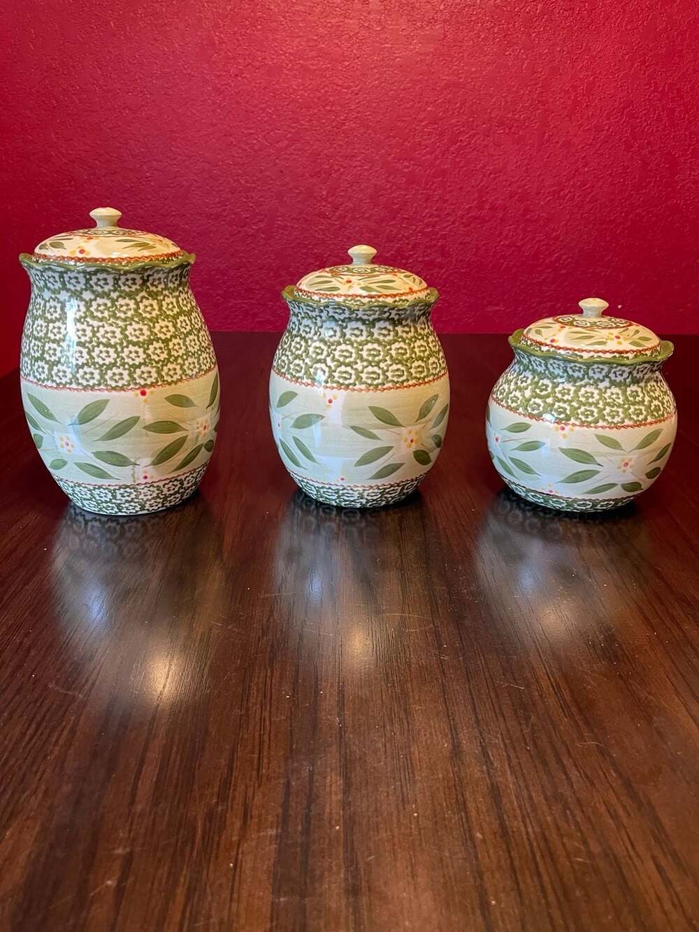 Temp-tations Old World Green Canister Set
